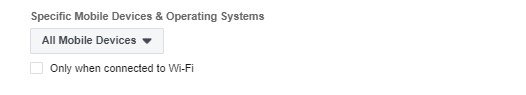 الاستهداف في إعلانات الفيس بوك حسب نوع الأجهزة المحمولة ونوع ونظام التشغيل