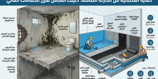 أفضل أنواع العزل المائي للحمامات لحماية أساسات منزلك من الدمار