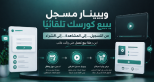 ويبينار مسجل لبيع كورس وقيادة المشاهد من التسجيل إلى الشراء